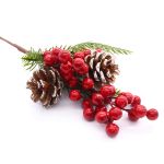 Ветка с красными ягодами, 32см