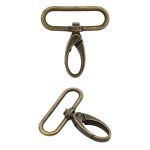 Карабин металл 40 мм (48х52 мм), 2 шт, Hobby&Pro, латунь