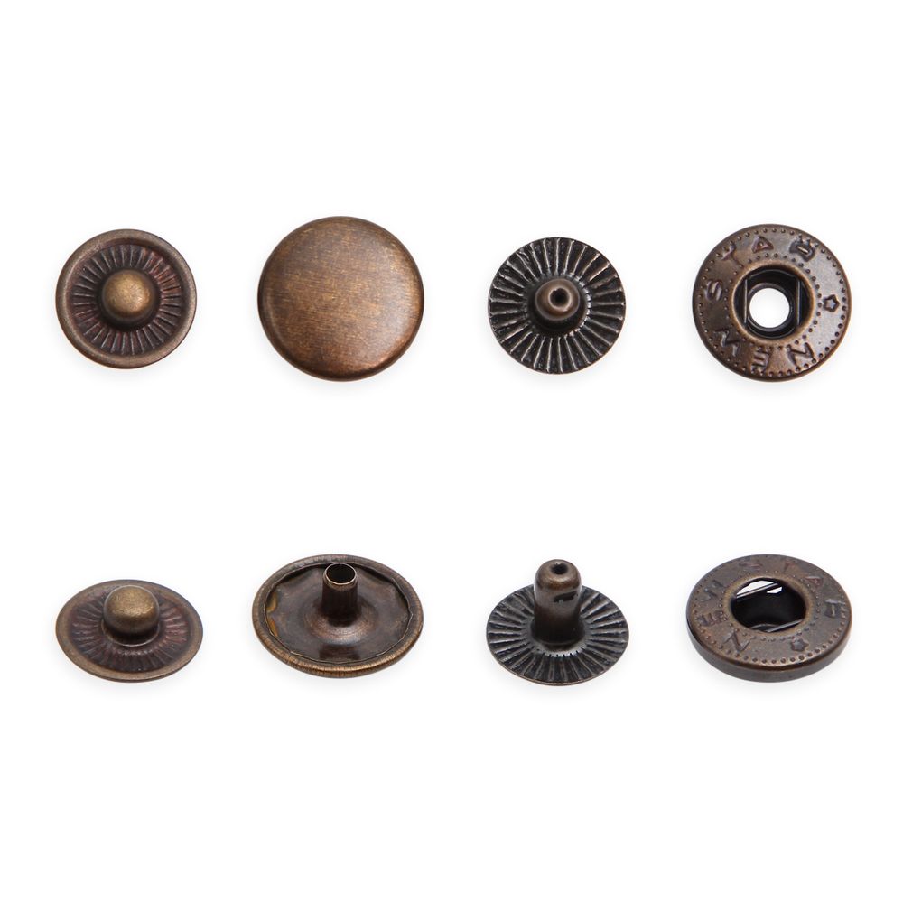 Кнопка Альфа (S-образная) ⌀12.5 мм, ≈1440 шт, №54, СТАЛЬ, антик, NEW STAR