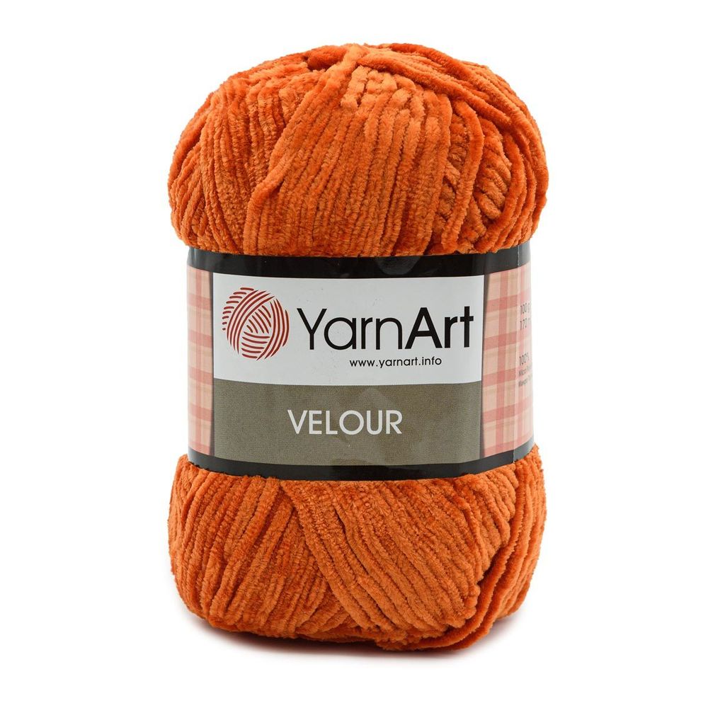 Пряжа YarnArt (ЯрнАрт) Velour, 5х100г, 170м, цв. 865 оранжевый