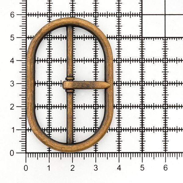 Пряжка овальная 50 мм, металл (ОВ бронза), МВ_2301, 6 шт