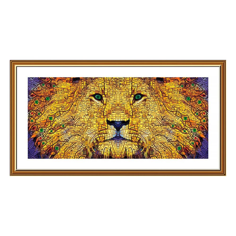 Набор для вышивания нитками Нова Слобода, Золотой лев 50х23 см, 618830