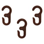 Крючки шторные для карниза 29 мм, LF-300, цв.коричневый (100 шт/уп)