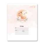 Тетрадь ученическая школьная, блёстки, A5 12 л. на скобе 65 г/м², белизна 100% 25 шт линия, 01437 На облаках, Светоч Т177