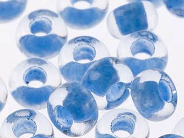 Бисер Preciosa прозрачный, цветной центр 10/0 (2.3 мм), 50 г, цв. 38336