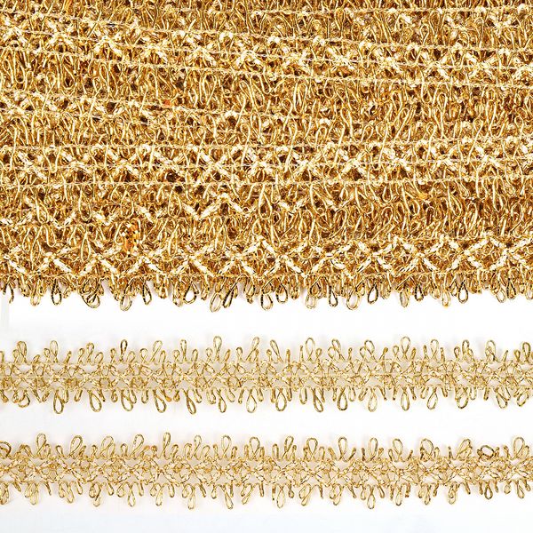 Тесьма отделочная 28 мм, 9447 цв.золото уп.13.71м