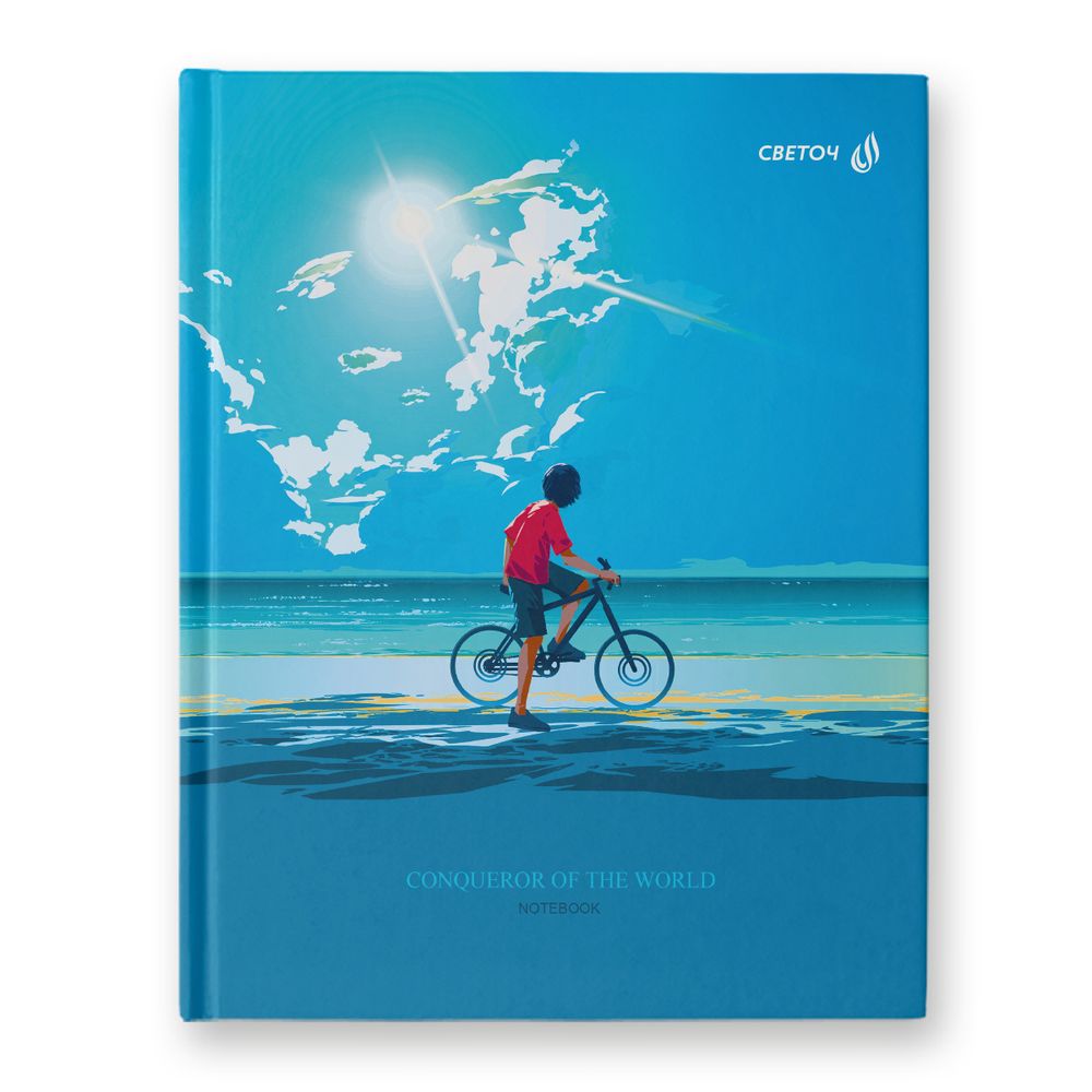 Бизнес-блокнот, матовая ламинация + выбор.лак, A5+ 80 л. 22 шт, клетка, Летнее утро 000920, Светоч 80ББТ5_93_5_1