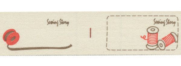 Лента хлопок с рисунком 16.0 мм / 5 шт по 3 метра, W10 098/026 Рукодельница, коричнево-красный, CLP-162 Gamma