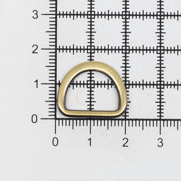 Полукольцо литое металл внутр. 15 мм (внешн. 20х17 мм), плоское, 20 шт, латунь ГР, 6870