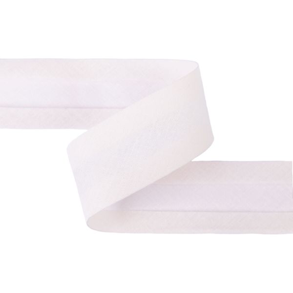 Косая бейка хлопковая 40 мм / 5 шт по 5.4 метра, №183 молочный, Gamma GK-40C