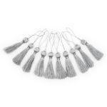 Кисти шторные 70.0 мм, метанит, серебро, 5 шт