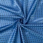 Ткань блузочная Poly satin 75 г/м², 200х145 см, 16 голубой/ черный, Gamma PSS-002