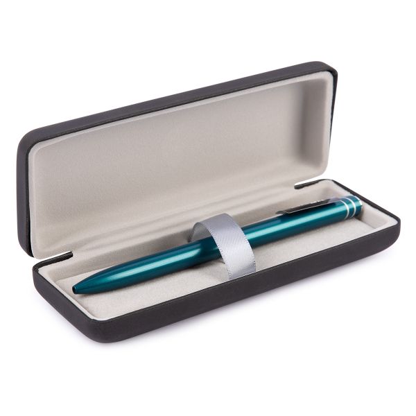 Ручка гелевая Pentel EnerGel в подарочной упаковке ⌀0.7 мм, BL2007S-AK бирюзовый, металлич. Корпус, черные чернила