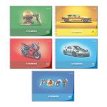 Альбом для рисования с пластик. обложкой 180 мкм, цветной титул лист 100 г/м², A4 29х20.5 см, 40 л. на гребне 5 шт, 01543 Дорога к победе, Светоч А207