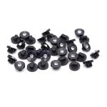 Пуговицы на ножке 16L (10мм), пластик (black (черный)), 36 шт, PS24