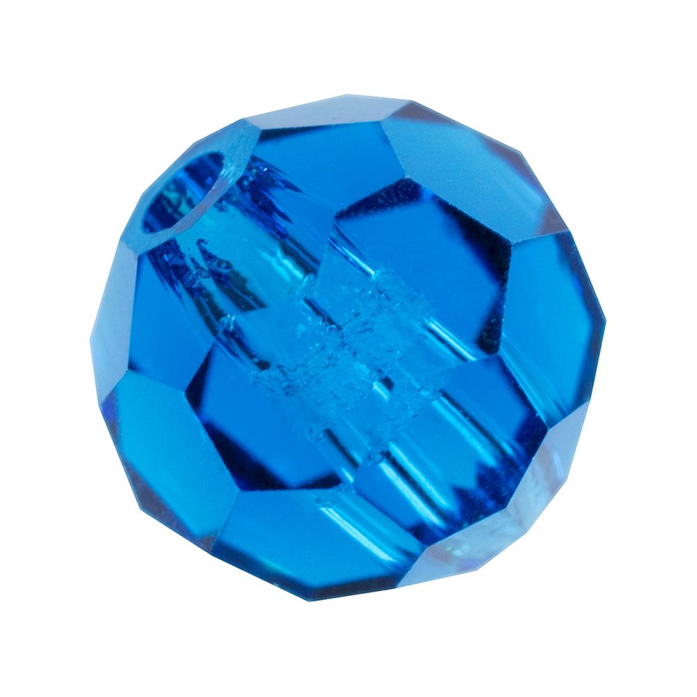 Бусины стекло ⌀6 мм, 12 шт, синий/cap.blue, Preciosa 451-19-602