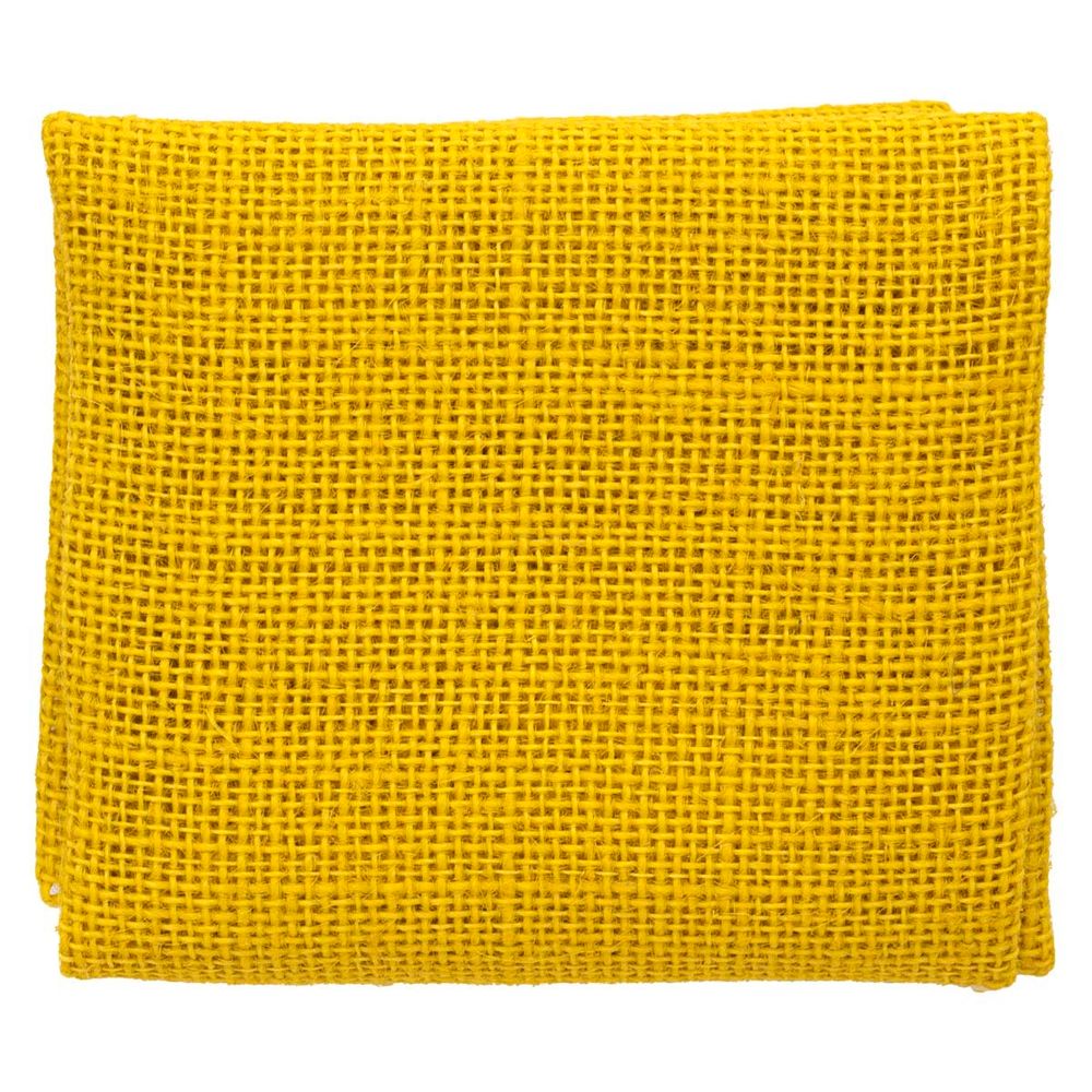 Ткань для рукоделия рогожка 100% лен 48х45см, желтый