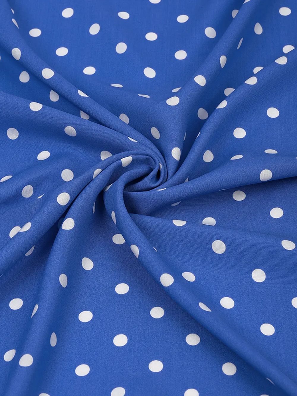 Штапель в горошек 90 г/м², 145 см / 2 метра, TBY.Vidt.03 цв.голубой