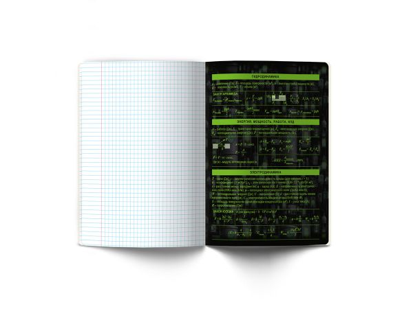 Тетрадь со справочным материалом Эволюция, глянцевая ламинация, A5+ 48 л. на скобе 65 г/м², белизна 100%, 10 шт, клетка, 00883 Физика, Светоч 48Т5