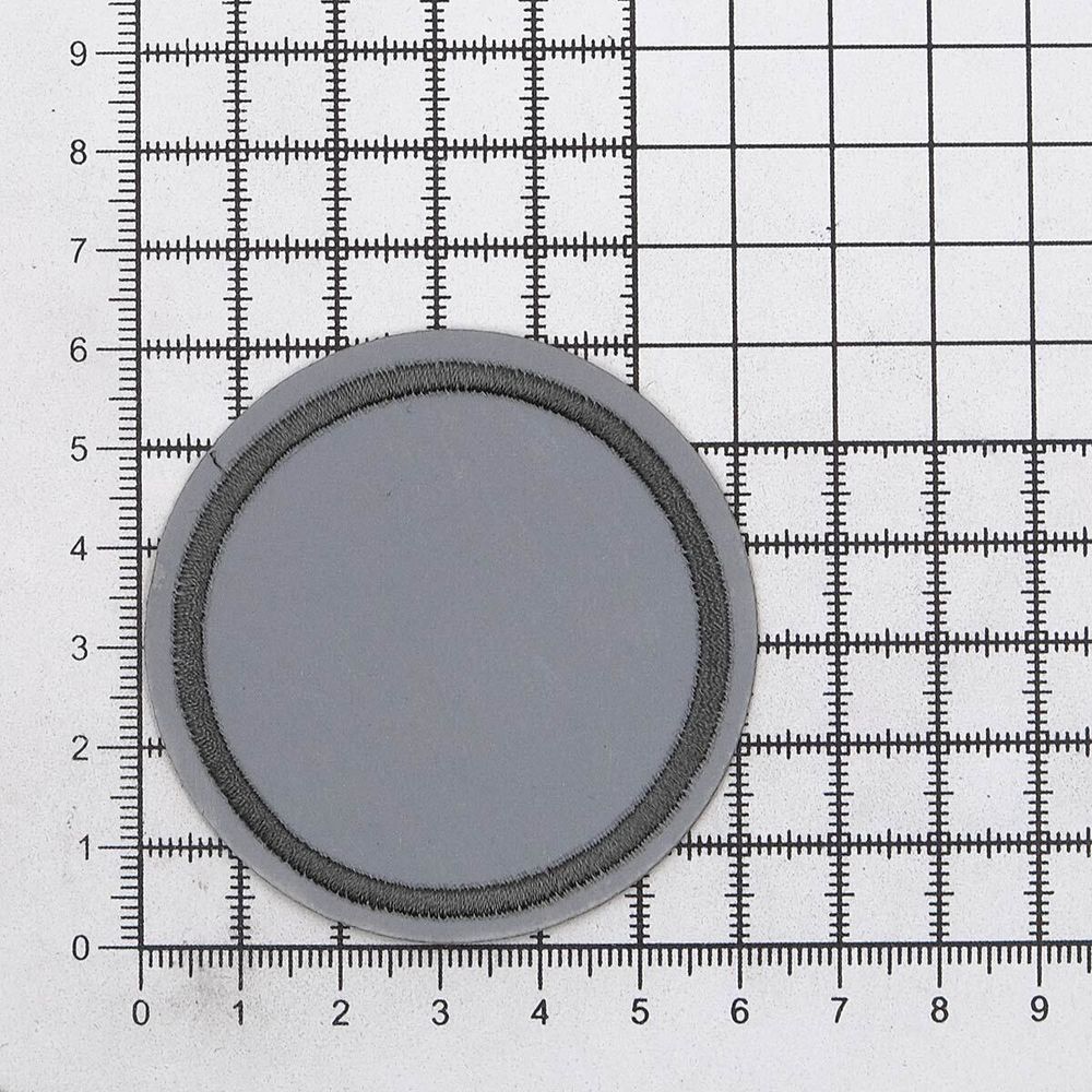 Термоаппликация светоотражающая Круг, d60 мм, LA421, 4 шт