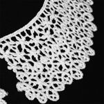 Пришивной кружевной воротник гипюр арт.TR.12545 21см цв.белый уп.50 комп, Kruzhevo