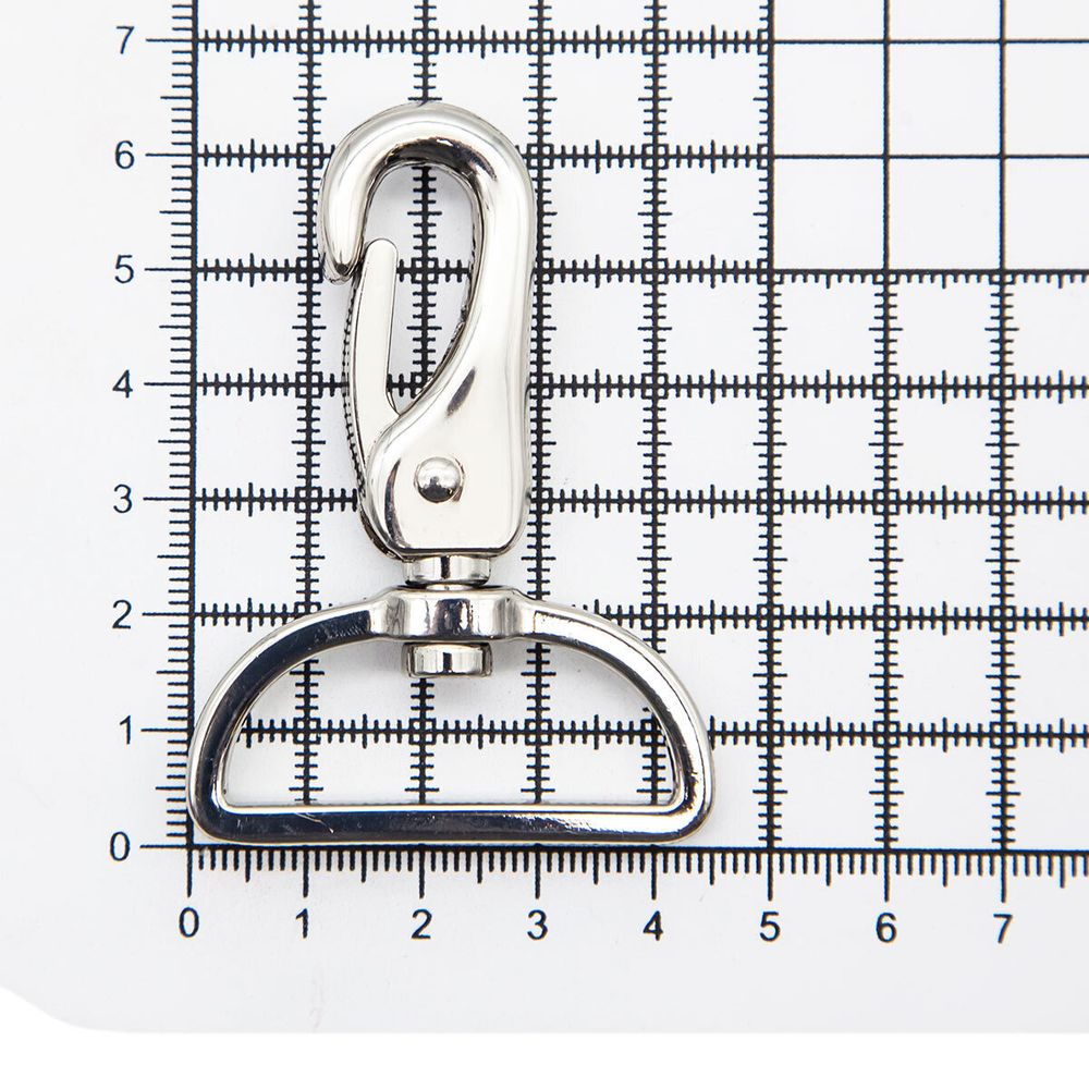 Карабин металл 38.0 мм (62х45 мм), никель, 4 шт