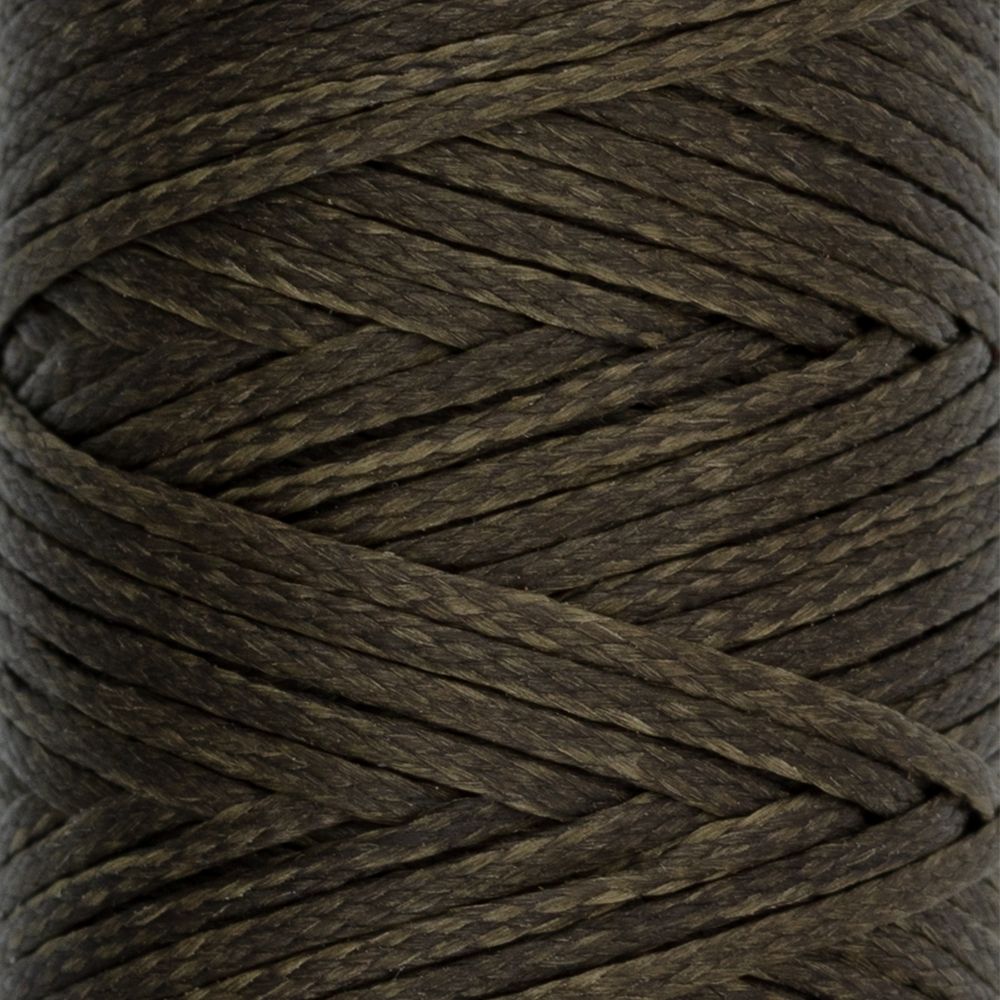 Нитки для кожи вощёные плоские 0.8 мм, 25 м, 012 т. зеленый, LC-001, Промысел