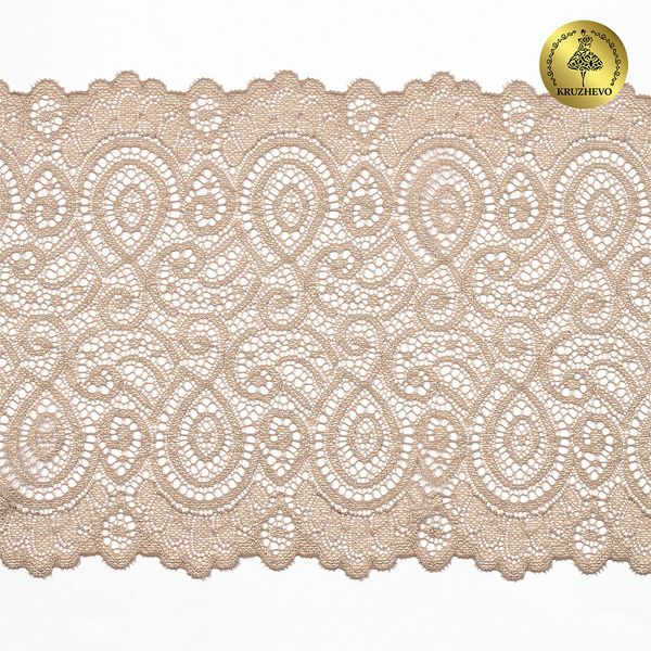 Кружево бельевое эластичное 180 мм / 120 м, L1351 цв.L168 серебристый пион, Kruzhevo