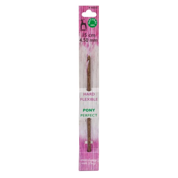 Крючок для вязания Pony Perfect ⌀4.5 мм, 15 см, дерево, 46010