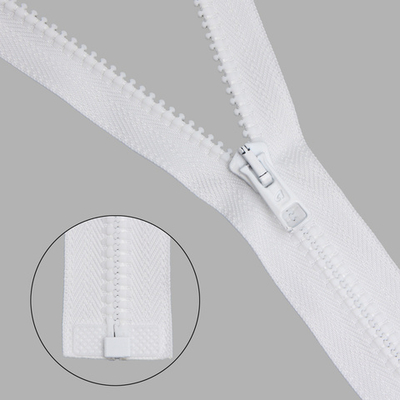 Молния трактор Arta Т6 (6 мм) 1 зам., разъем., 65 см, цв. 001 белый, уп.5 шт