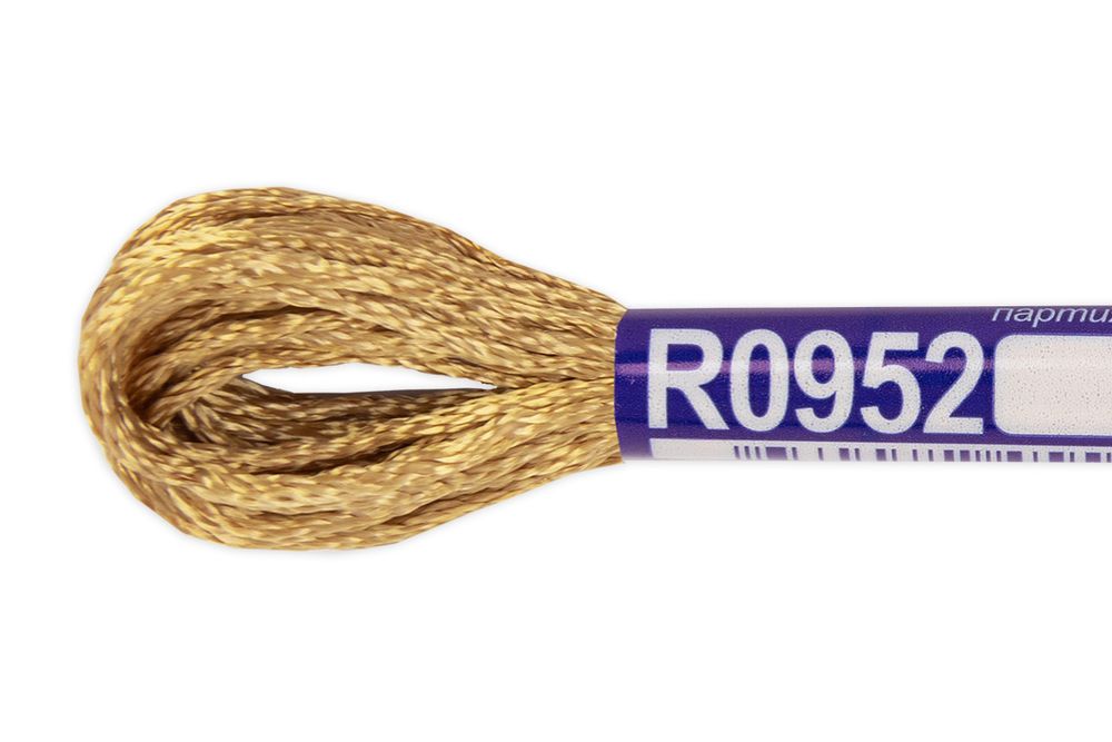 Мулине Gamma вискоза 100%, цв.R0952 т.бежевый, 12 мотков по 8 метров