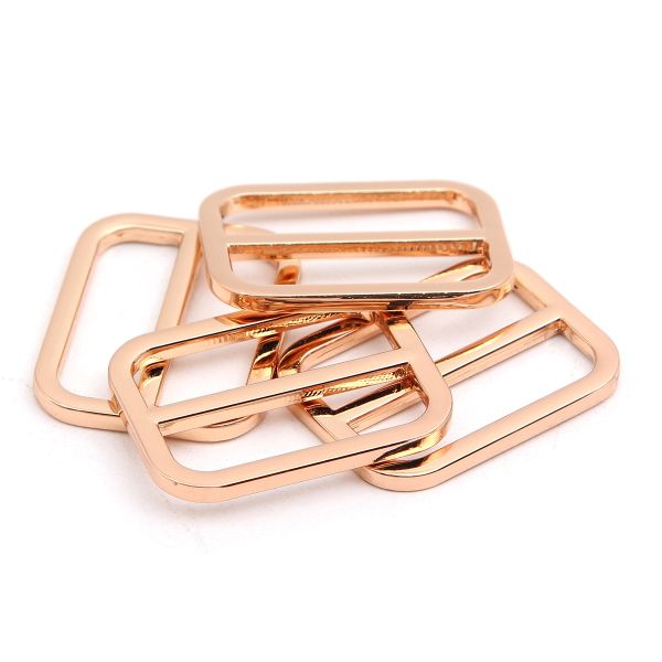 Рамка регулировочная металл литая 25 мм /30х23 мм, ⌀2.5 мм/, золото цв.02, 4 шт