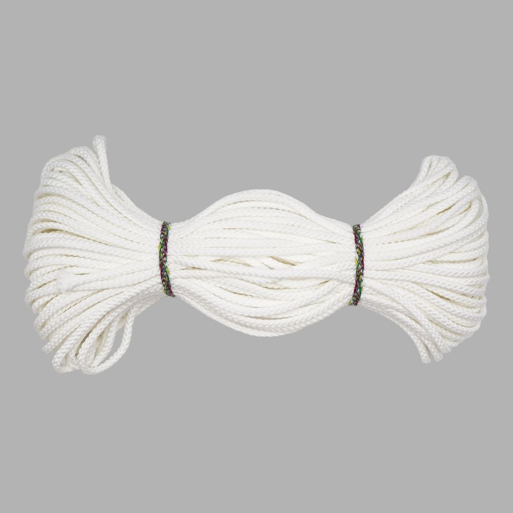 Шнур плетеный ⌀4.0 мм / 30 метров, белый