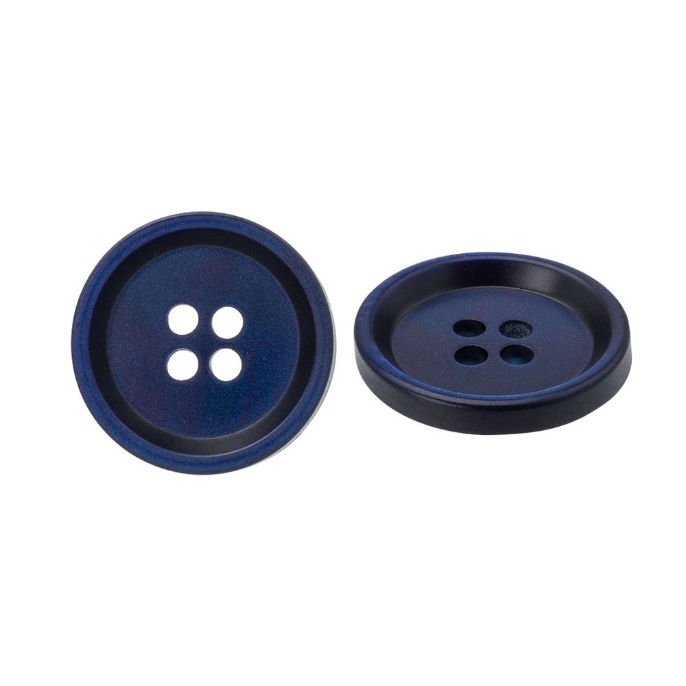 Пуговица 4 прокола 28L = 18 мм, пластик, col.D василек, CN2868, 72 шт