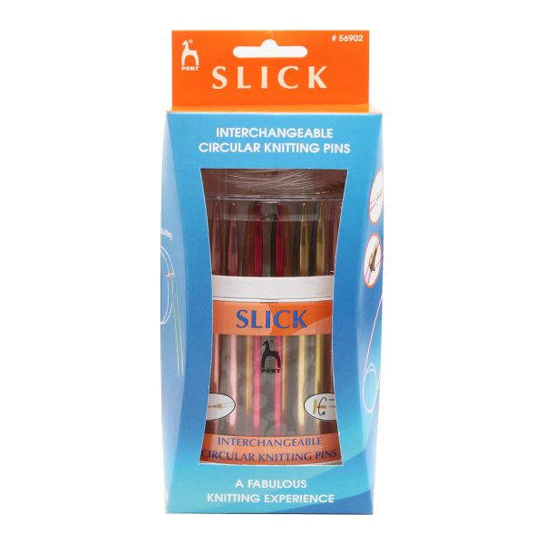 Набор съемных спиц Pony ⌀3,00-7,0 мм, с леской 60, 80, 120 см