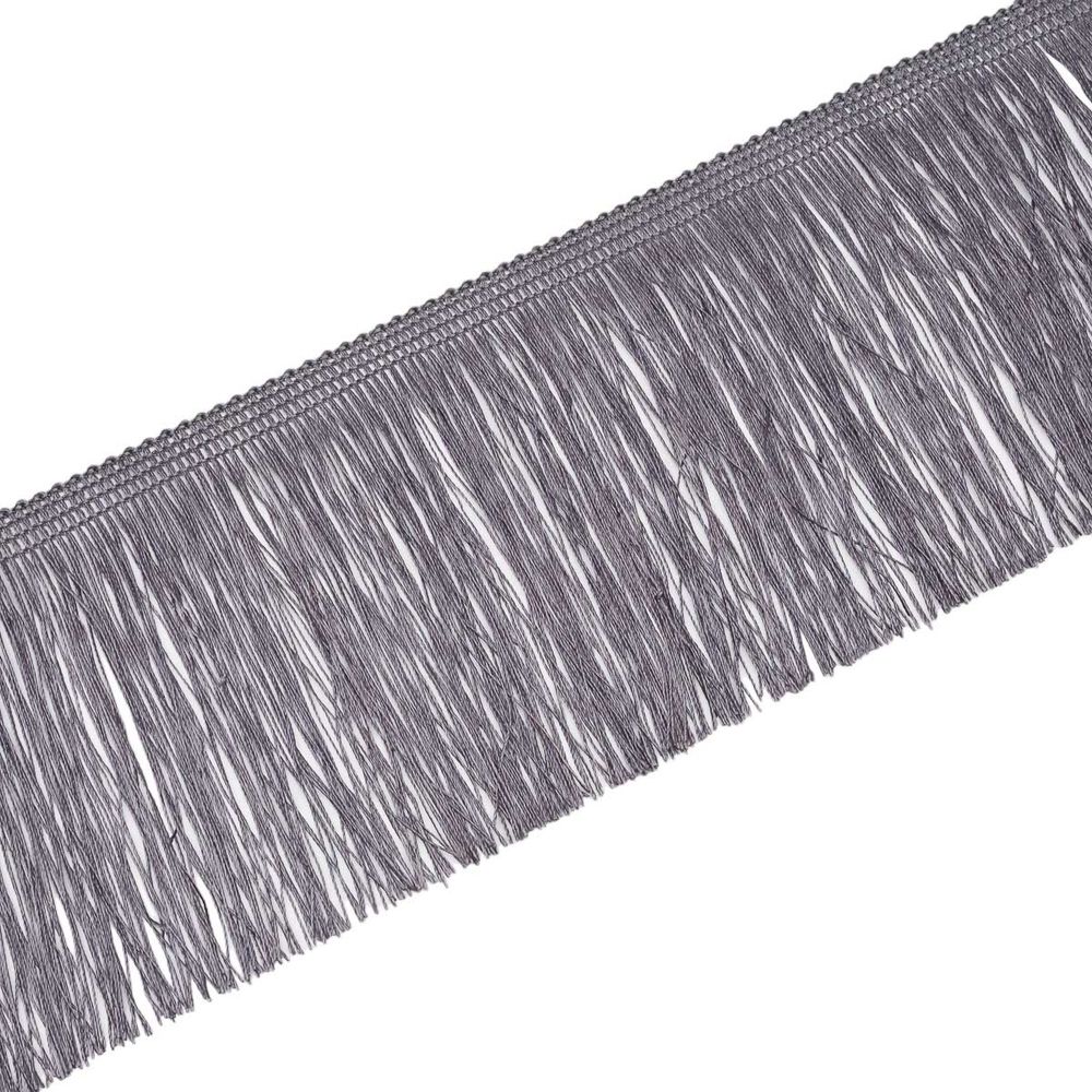 Бахрома отделочная широкая 120.0 мм / 25 метров, нитяная, 301 темно-серый, 0390-0310