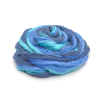 Шерсть для валяния Троицкая п/тонкая 1х100 г (до 29 мкр), мультиколор 6078