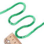 Тесьма пайетки, 6 мм, 73м (50104 зеленый)