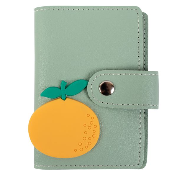 Визитница 11х7.5 см, полиуретан, №02 апельсин, Lol&Pop LLP-400