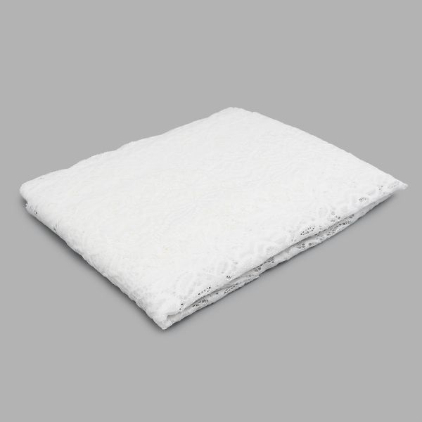 Кружево бельевое эластичное 300 мм / 3.4 метра, цвет белый