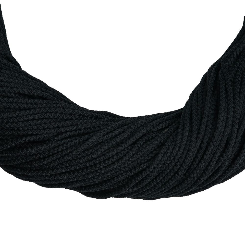 Шнур плетеный ⌀4.0-5.0 мм / 100 метров, 005 черный