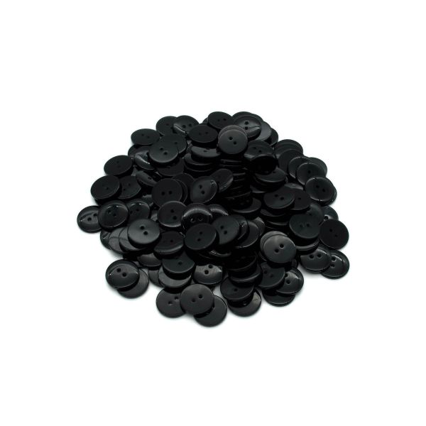 Пуговицы 2 прокола 28L, 18 мм, (s.black (черный)), CX-K-22, 144 шт