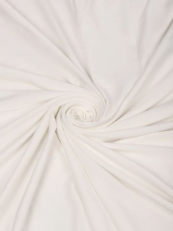 Вискоза трикотажная 240 г/м², 180 см / 1 метр, TBY.023709, белый теплый