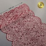 Кружево бельевое эластичное 225 мм / 3 м, 40992 цв.бордо+св.розовый, Kruzhevo