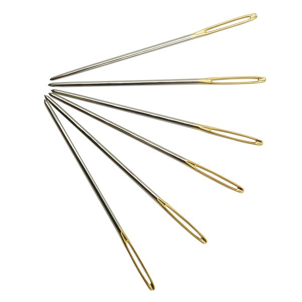 Иглы ручные вышивальные с золотым ушком для гобеленов №18, 6 игл, Hobby&Pro, 110201/g