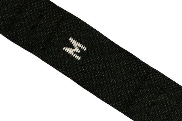 Размерники жаккардовые тафта M черный 10х32 мм ТВ в рул. 500 шт