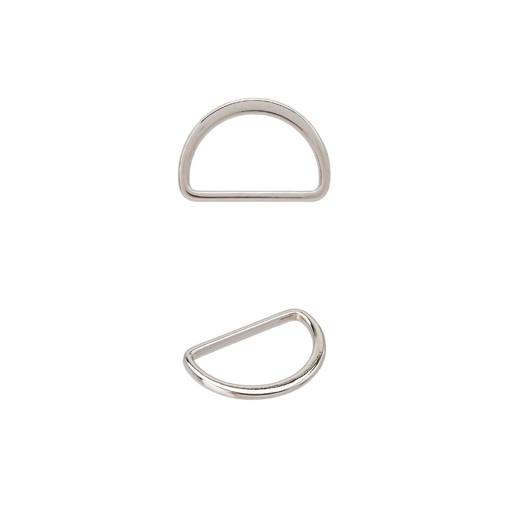 Полукольцо литое металл плоское 15мм, никель, ГНУ14467, 20 шт