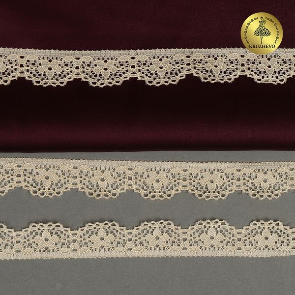 Кружево эластичное (стрейч) 8031 15мм цв.L126 бежевый, 50м, Kruzhevo