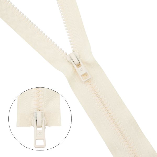 Молния трактор Arta Т6 (6 мм) 2 зам., разъем., 90 см, (2077), A122 ванильный, НОВЫЙ МАТОВЫЙ ЗАМОК, уп.5 штук