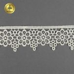 Кружево гипюр (плетёное) матовое 40 мм, цв.02 молочный, 13,71м, Kruzhevo